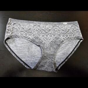 Victoria's Secret PINK hipster panty seamless Gray & white Medium